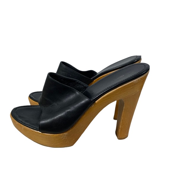 Sergio Rossi Wooden Heeled Mules - Picture 4 of 13